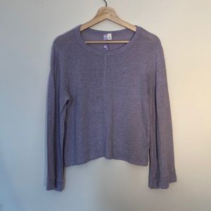 Stretchy bell sleeve lavender top (S)